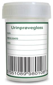 LLP Urinprøveglass m/Lokk 60 ml, 1 stk