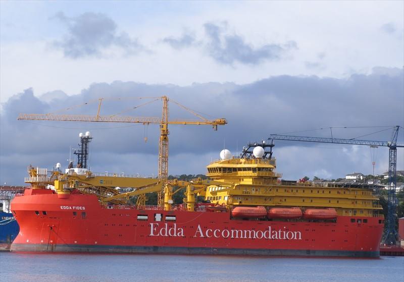 Ship EDDA FIDES (Accommodation Vessel) Registered in Norway