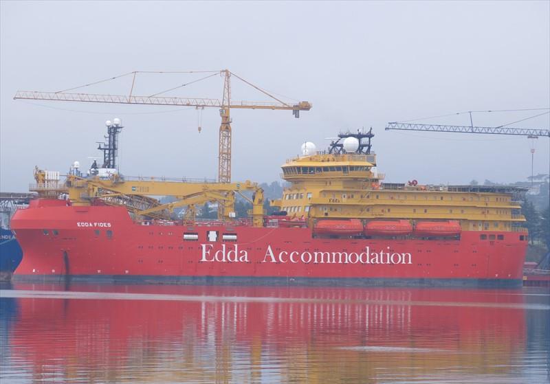 Ship EDDA FIDES (Accommodation Vessel) Registered in Norway