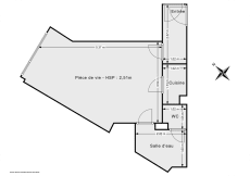 vente appartement de 27.39m² à paris