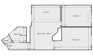 vente appartement de 45.0 m² à paris