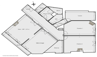 vente appartement de 107.47 m² à paris
