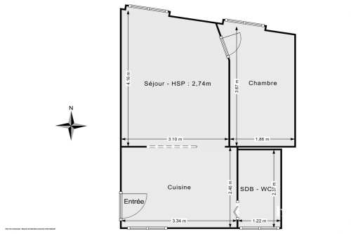 vente appartement de 28.79 m² à paris