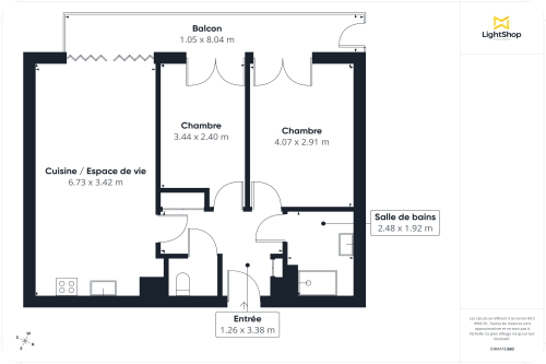 vente appartement de 58.0 m² à meudon
