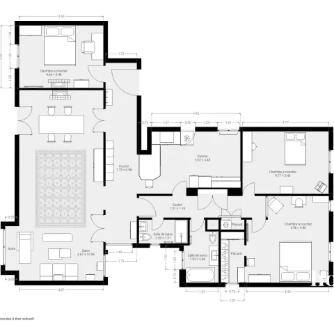 Appartement de 161.53 m² à Paris