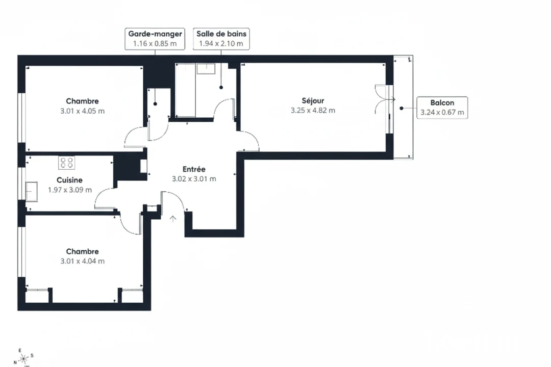 Appartement de 63.8 m² à Montreuil