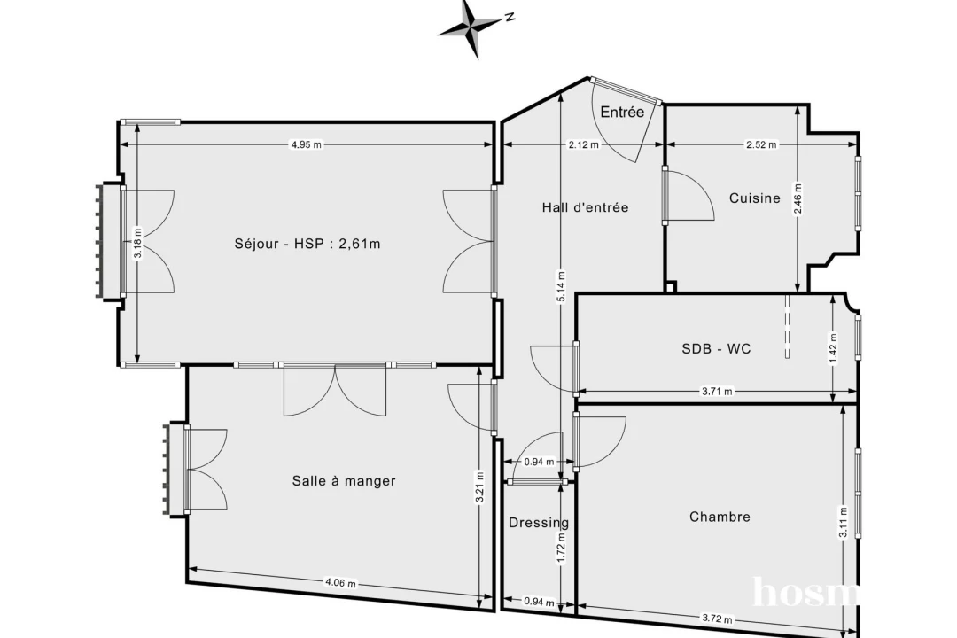 Appartement de 57.7 m² à Paris