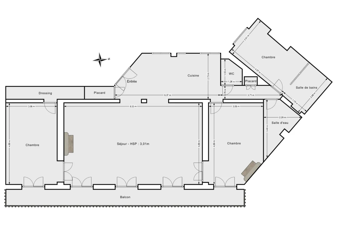 Appartement de 117.64 m² à Paris