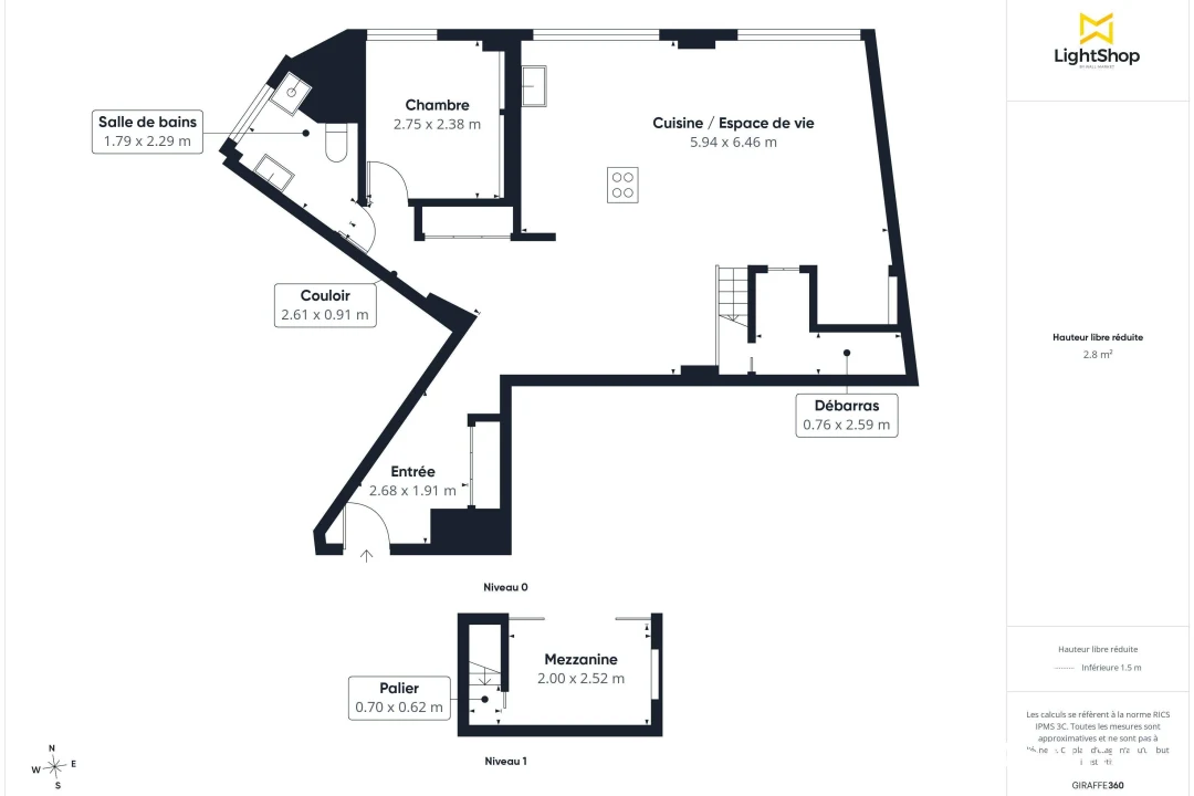 Appartement de 54.55 m² à Paris