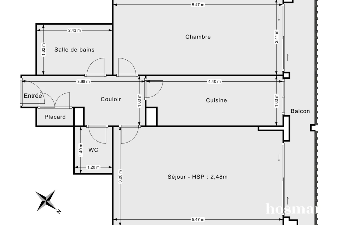 Appartement de 48.15 m² à Paris