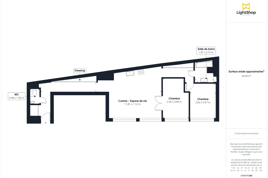 Appartement de 65.4 m² à Paris