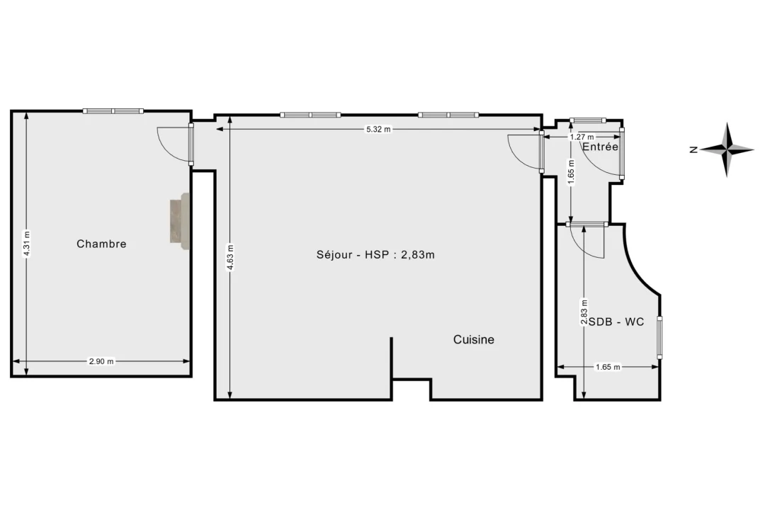 Appartement de 42.27 m² à Paris