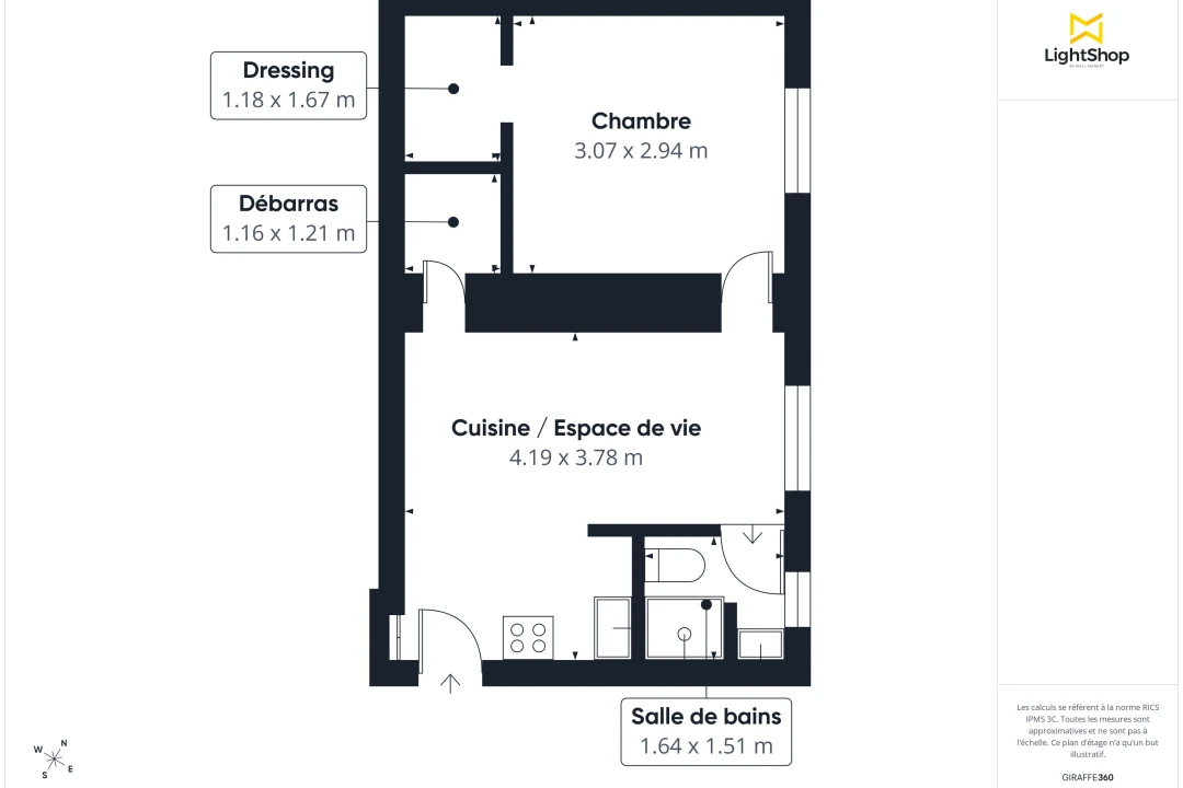 Appartement de 28.0 m² à Paris