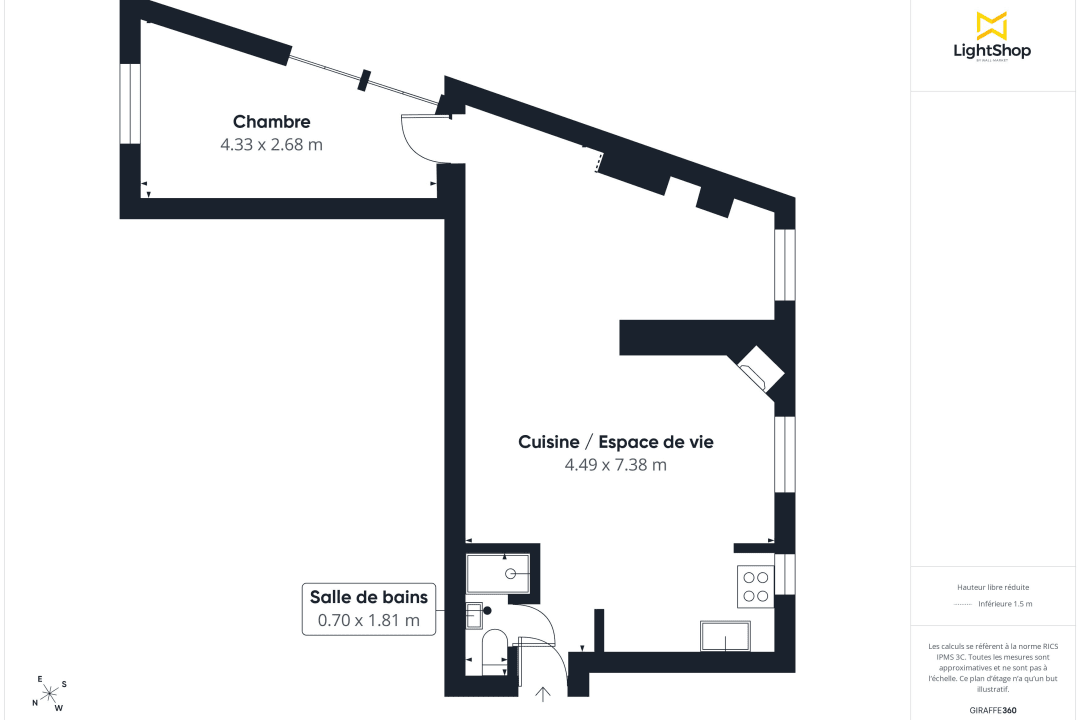 Appartement de 41.0 m² à Paris