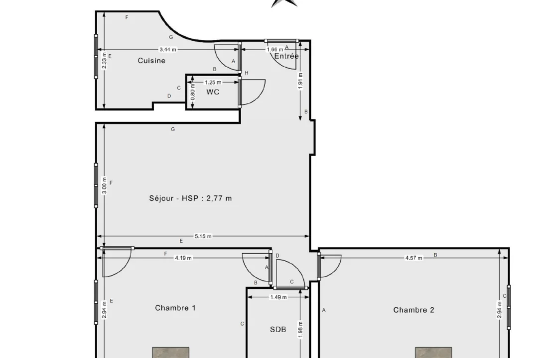 Appartement de 54.19 m² à Levallois-Perret