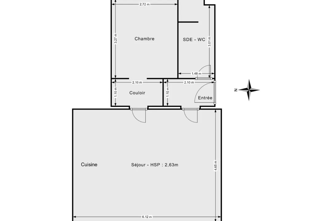 Appartement de 46.29 m² à Paris