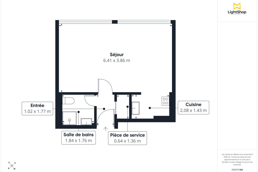 Appartement de 33.79 m² à Courbevoie