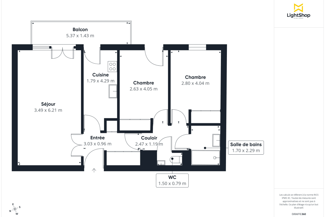Appartement de 64.0 m² à Boulogne-Billancourt