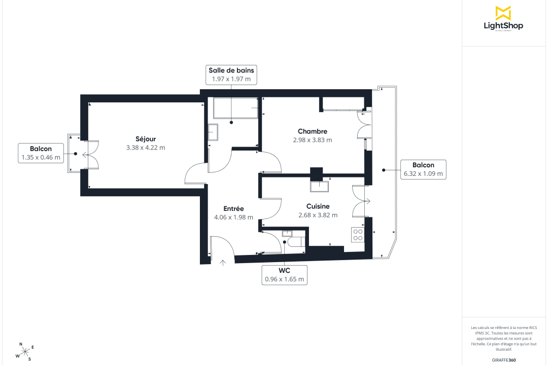 Appartement de 48.0 m² à Paris