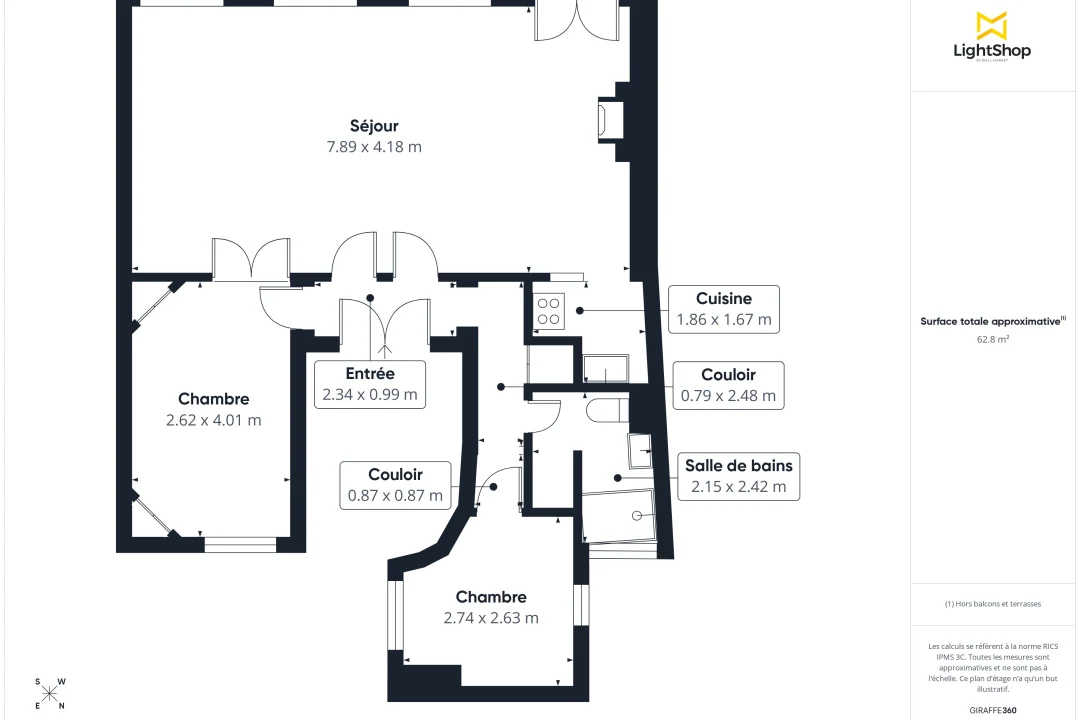 Appartement de 63.0 m² à Paris