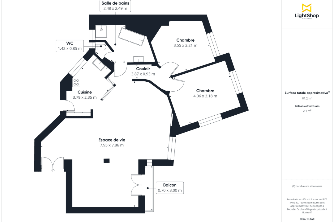 Appartement de 82.0 m² à Montreuil