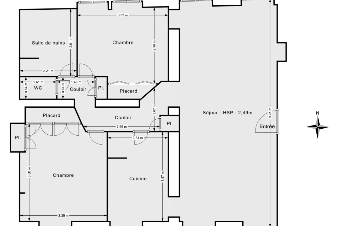 Appartement de 77.02 m² à Paris