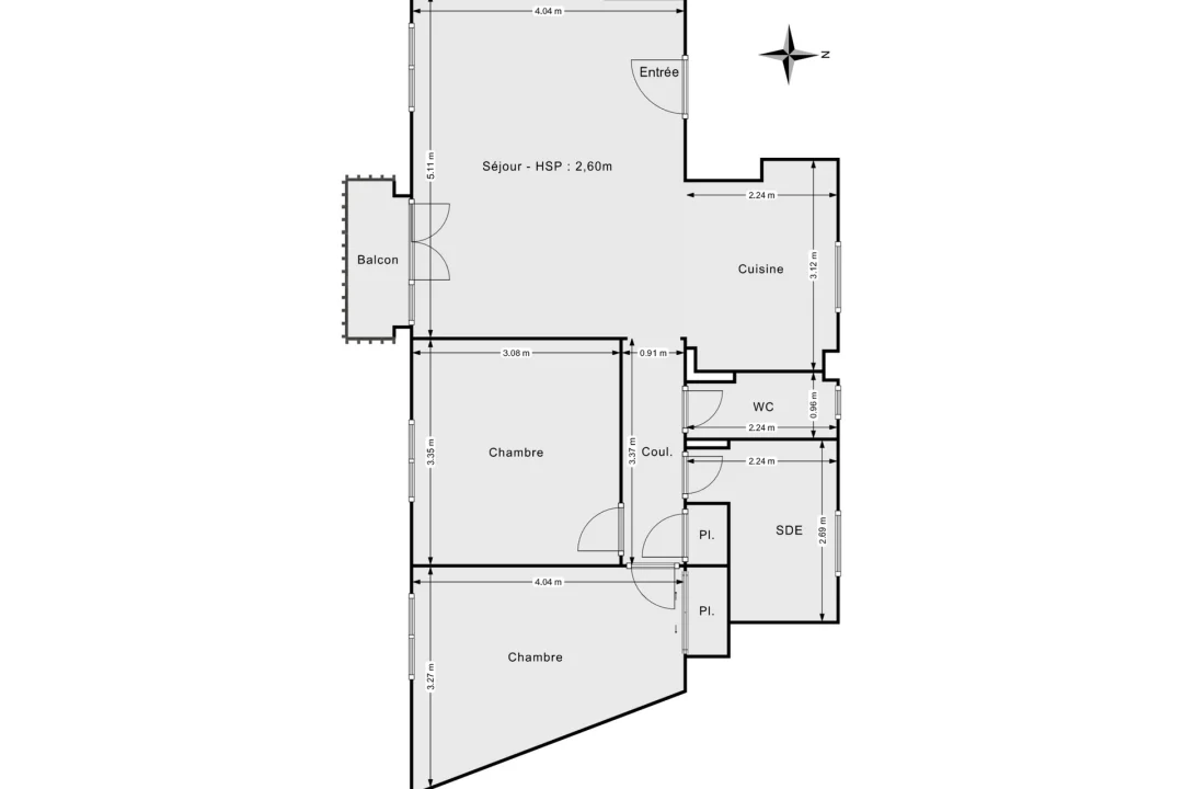 Appartement de 59.0 m² à Paris
