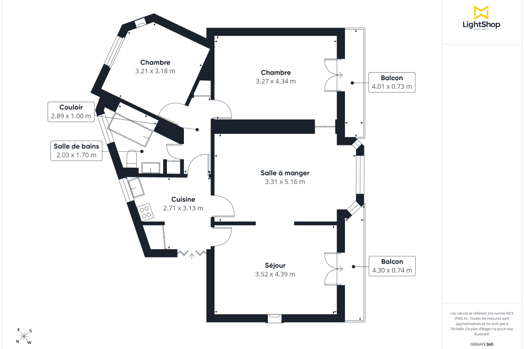 Appartement de 71.0 m² à Paris