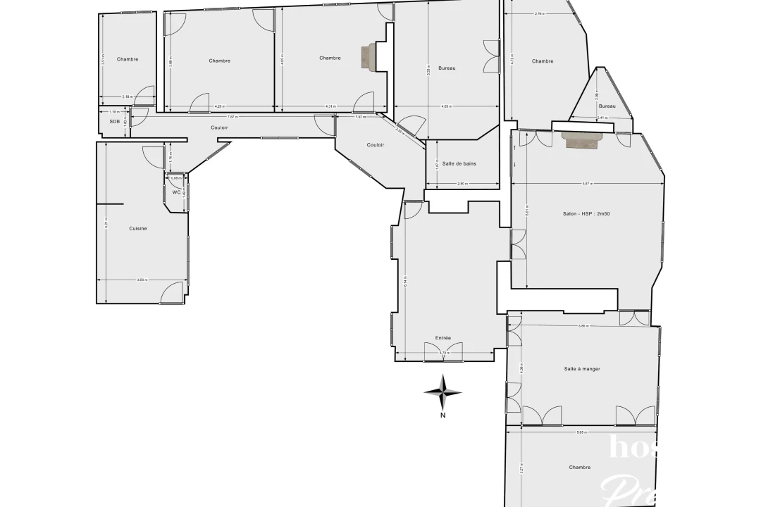 Appartement de 227.2 m² à Paris