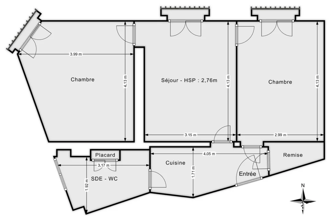 Appartement de 52.7 m² à Paris