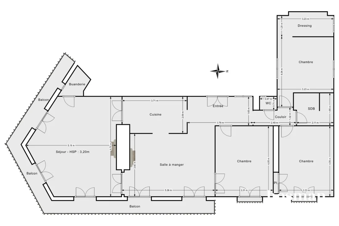 Appartement de 110.62 m² à Paris