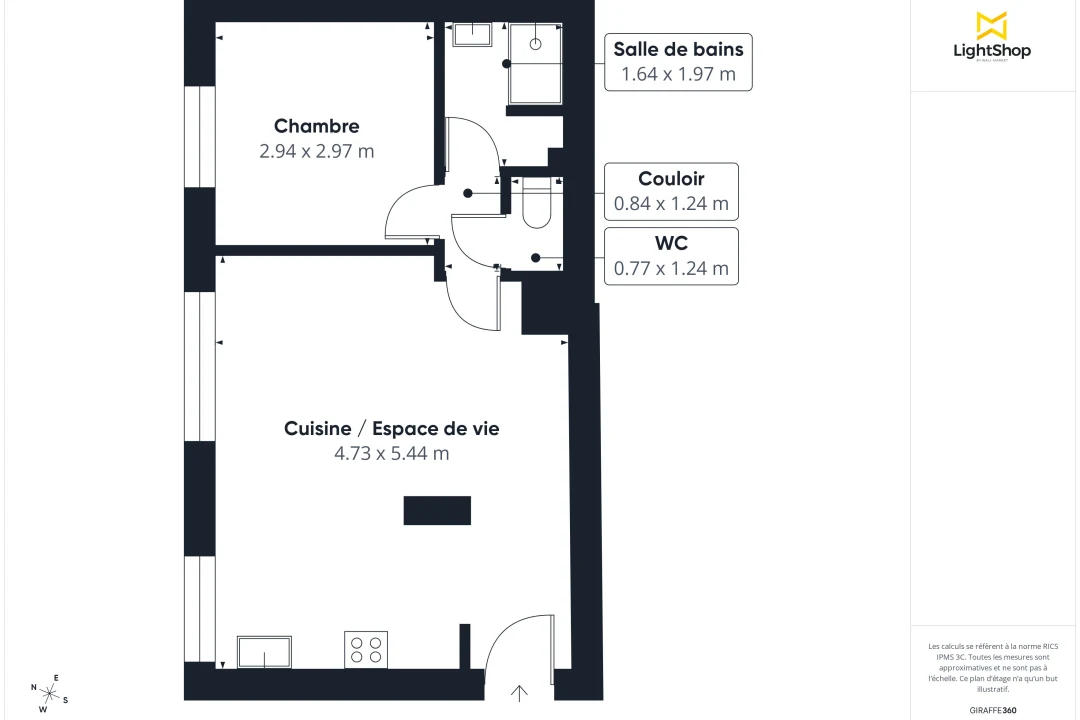 Appartement de 40.0 m² à Paris