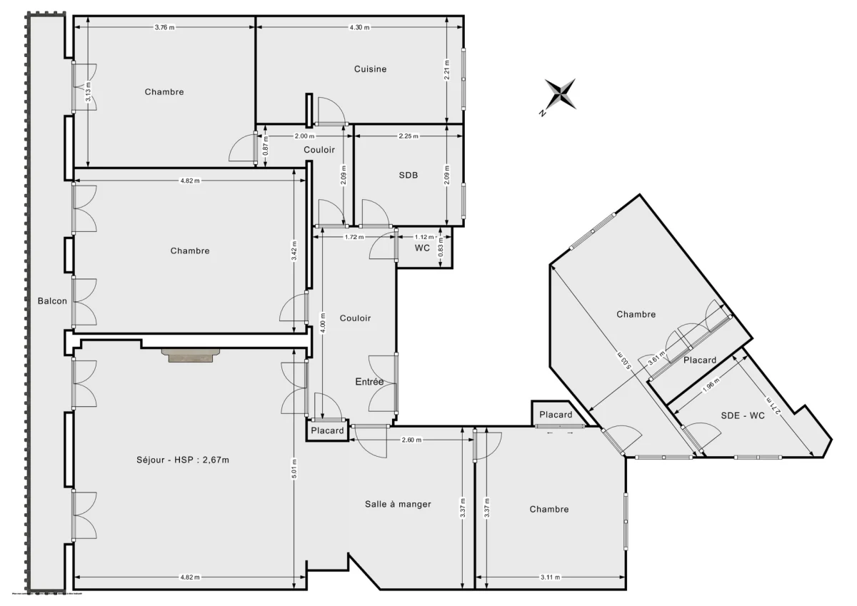 Appartement de 121.14 m² à Paris