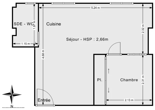 Appartement de 27.0 m² à Paris