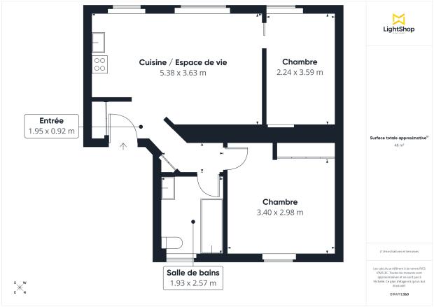Appartement de 48.0 m² à Paris