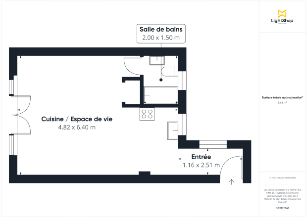 Appartement de 34.0 m² à Paris