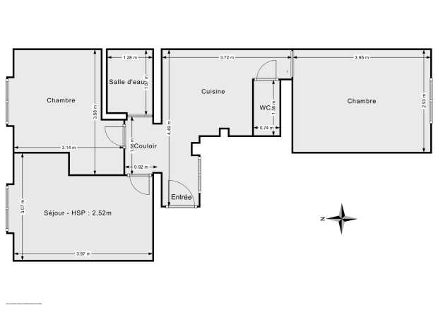 Appartement de 43.96 m² à Paris