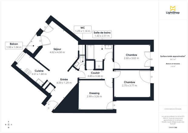 Appartement de 70.5 m² à Paris