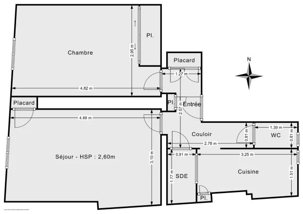 Appartement de 45.0 m² à Paris