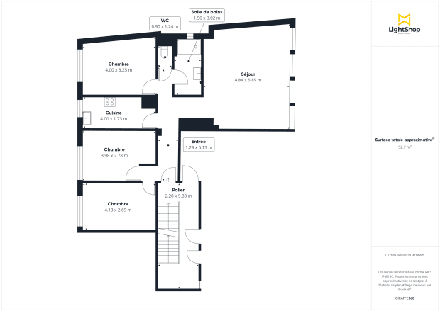 Appartement de 90.48 m² à Paris