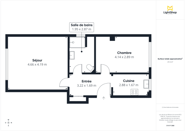 Appartement de 48.0 m² à Colombes