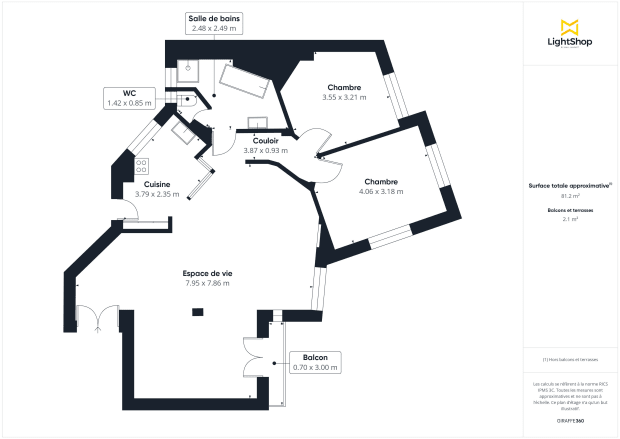 Appartement de 82.0 m² à Montreuil