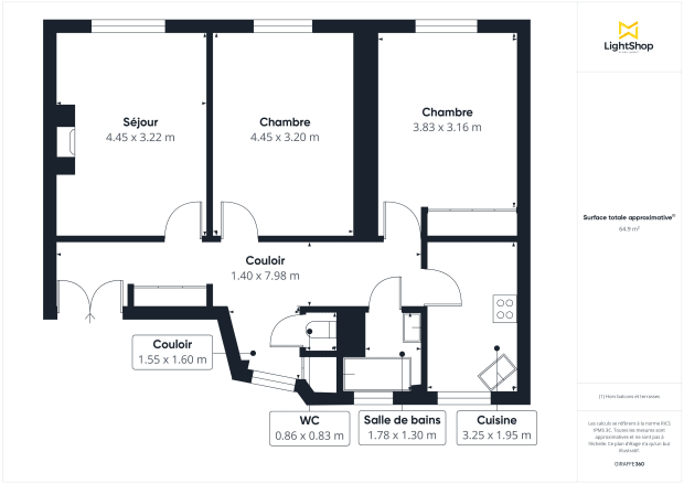 Appartement de 67.0 m² à Paris