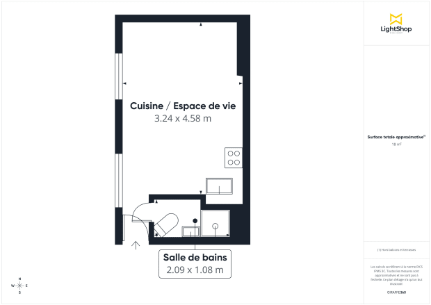 Appartement de 18.0 m² à Boulogne-Billancourt