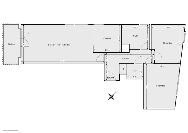 Appartement de 63.77 m² à Asnières-sur-Seine