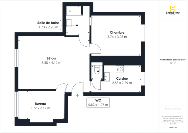 Appartement de 56.1 m² à La Garenne-Colombes