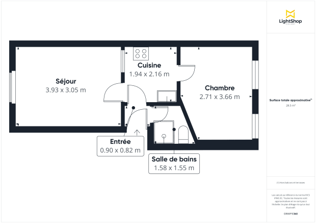 Appartement de 29.0 m² à Paris