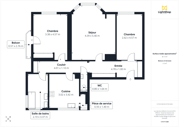 Appartement de 85.0 m² à Suresnes