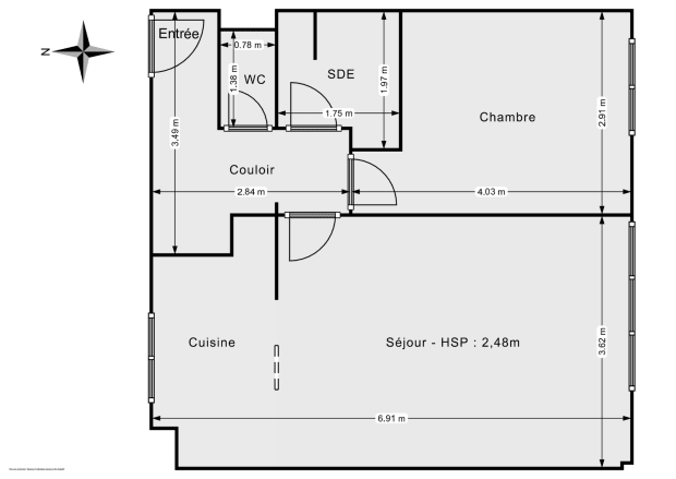 Appartement de 46.1 m² à Paris