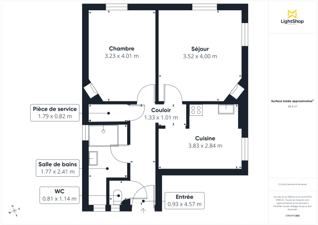 Appartement de 49.17 m² à Asnières-sur-Seine